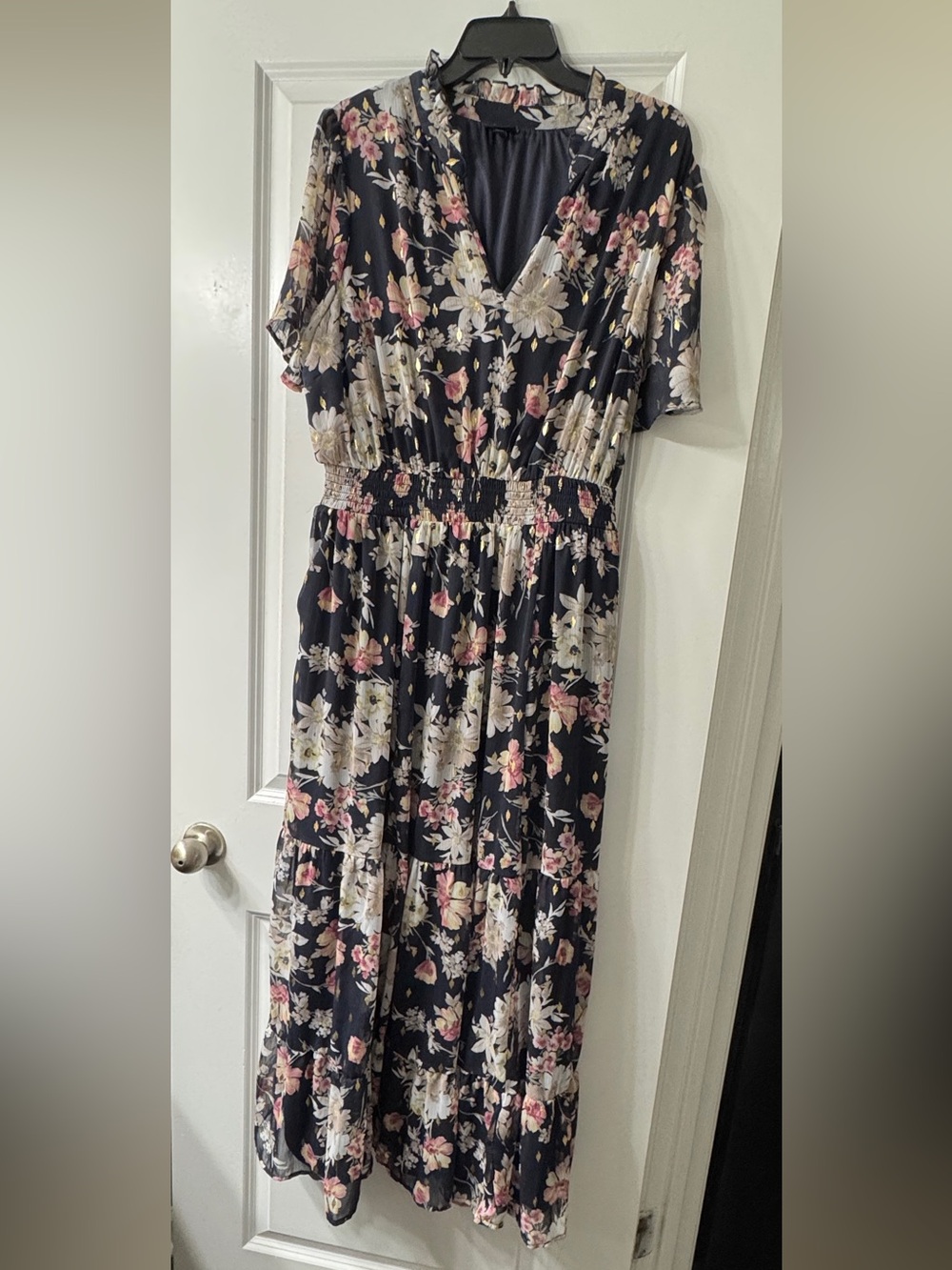 torrid Navy and gold Floral Dress